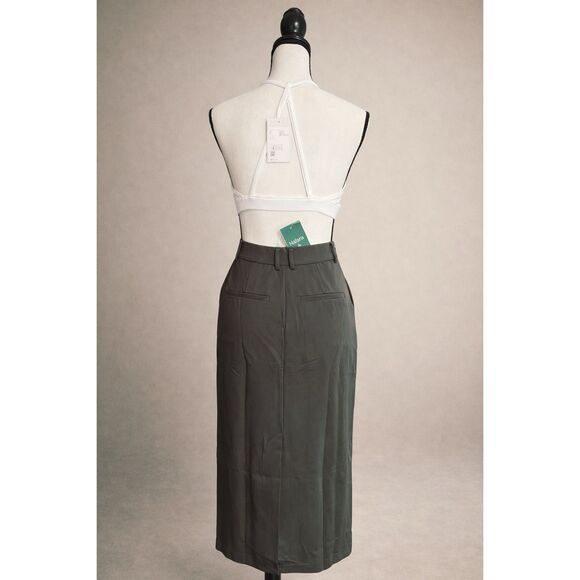 Halara Wear-Resistant High Waisted Split Midi Ponte Roma Work Skirt After Dark - Picture 5 of 9